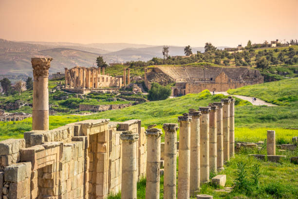 ancient and roman ruins of jerash (gerasa), jordan.