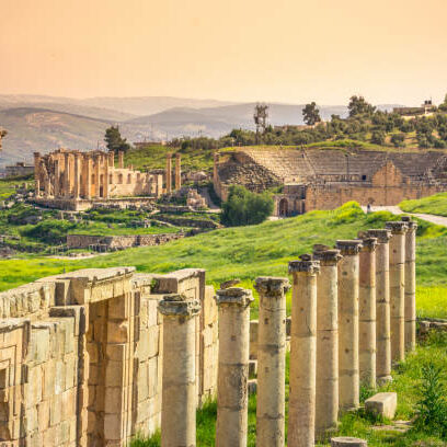 ancient and roman ruins of jerash (gerasa), jordan.